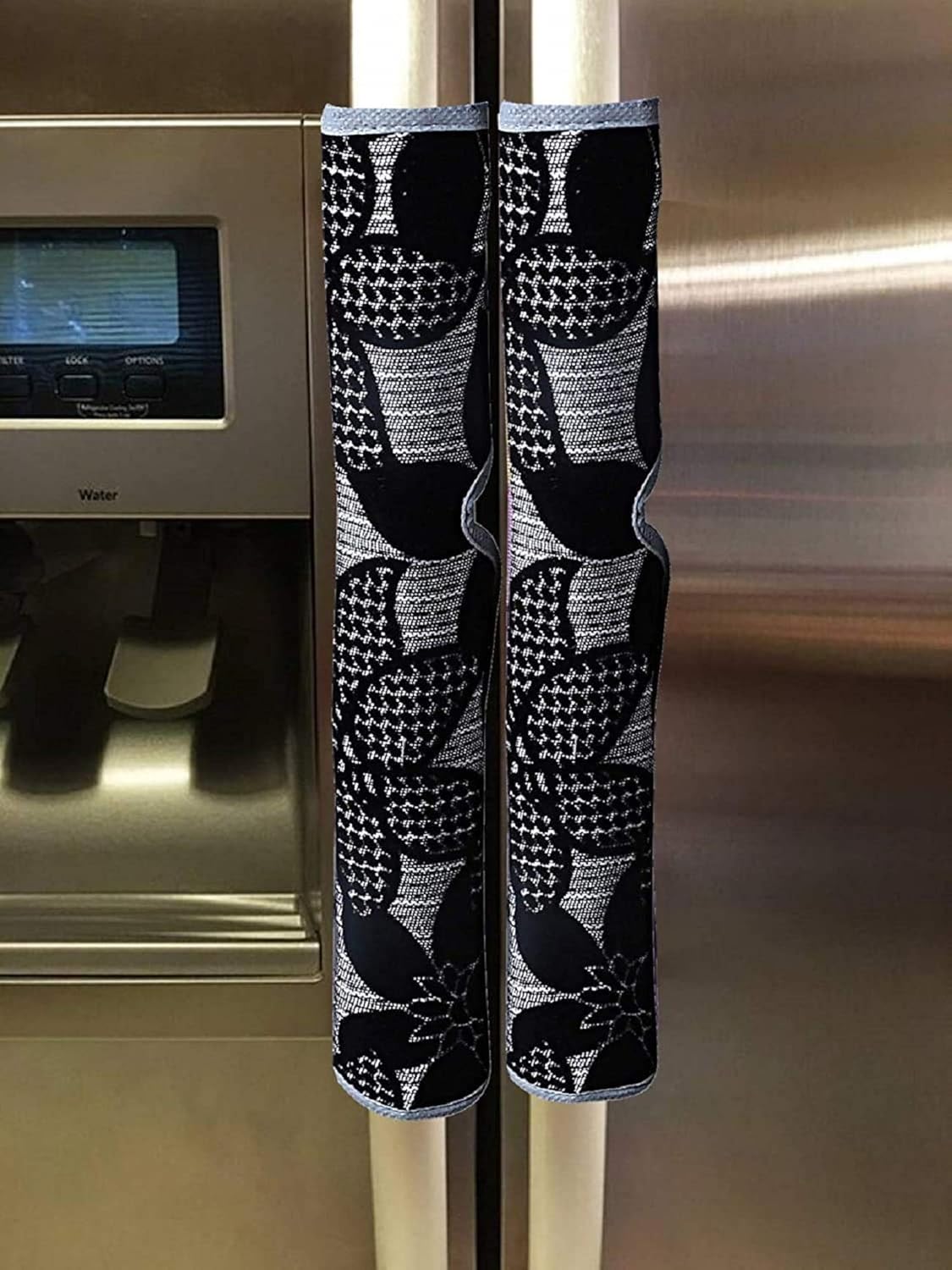 Kuber Industries Velvet Washable Fridge Handle Cover Fittedsheet, Pack of fridge handle cover