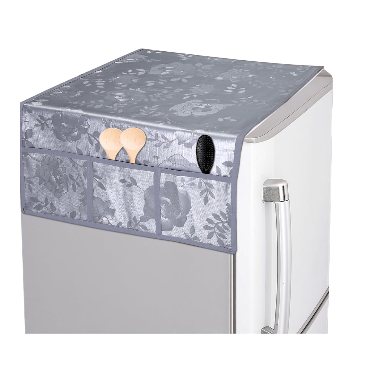 Grisha Home Rexine Waterproof Fridge Top Cover/Refrigerator Cover With 6 fridge cover