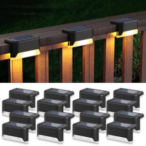 Plastic Step Solar Light Outdoor Waterproof Fence LED Exterior Light for Steps Stairs Fence Balcony Railing Garden (Pack of 8)