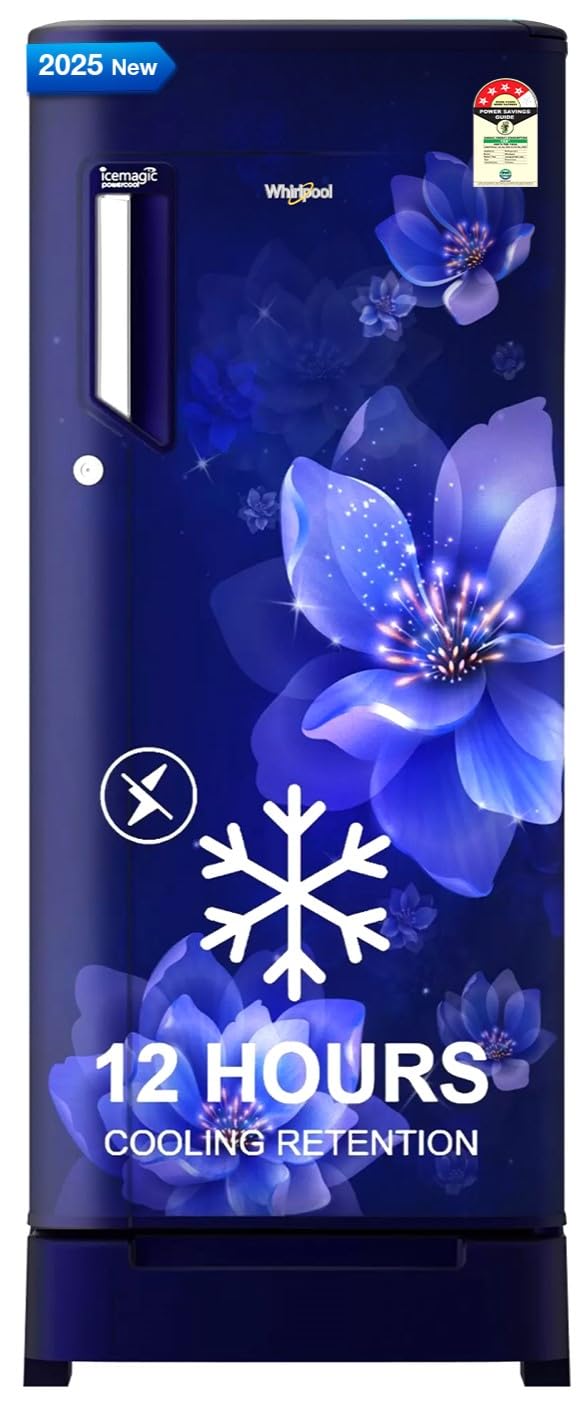 Whirlpool 192 L 4 Star Icemagic Powercool Direct-Cool Single Door Refrigerator with Base Drawer (215 IMPC ROY 4S SAPPHIRE MULIA-Z) Whirlpool 192 L 4 Star Icemagic Powercool Direct-Cool Single Door Refrigerator with Base Drawer (215 IMPC ROY 4S SAPPHIRE MULIA-Z)