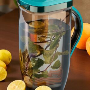 1.5L Plastic Water Jug with Lid | BPA-Free, Food-Grade, Leak-Proof & Lightweight Water Pitcher for Home, Fridge, Office, Juice & Beverages (Green)