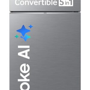 Samsung 350 L, 3 Star, Convertible 5-in-1, Digital Inverter, Frost Free Double Door, WiFi Enabled Bespoke AI Refrigerator (RT38DG5A4DS8HL, Elegant Inox, Silver)