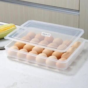 1Pc ALTO 24 Grid Egg Storage Box Egg Refrigerator Storage Tray, Stackable BPA Plastic Egg Containers for Fridge Kitchen