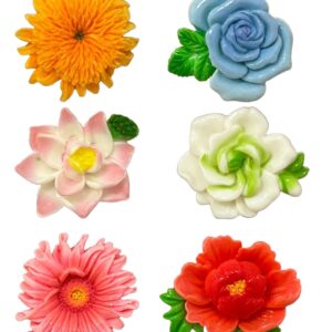 6PCS Mini Flower Vase Fridge Magnet, Fridge Magnet, Fridge Decoration Items, Colorful Resin Flower Magnets for Refrigerator, Stylish Decoration for Kitchen, Office, Locker