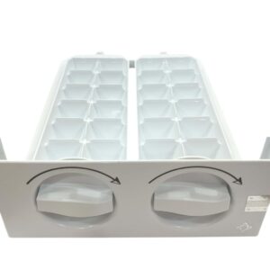 Arvika Sales Genuine Ice Twister Tray Suitable for Whirlpool & Samsung Refrigerator Twist Release Ice Cubes Twister Ice Tray (White)
