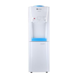 BonKaso Blueprint Hot & Cold Water Dispenser 21C Top Loading with Refrigerator – White/Blue, 20 l