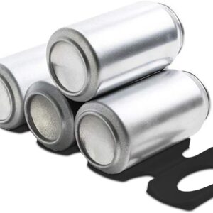 HARI Silicone Bottle Stacking Mat – Refrigerator Organizer to Stack Bottles, Cans, Beer, Soda – Non-Slip Holder Rack – Black (Black)