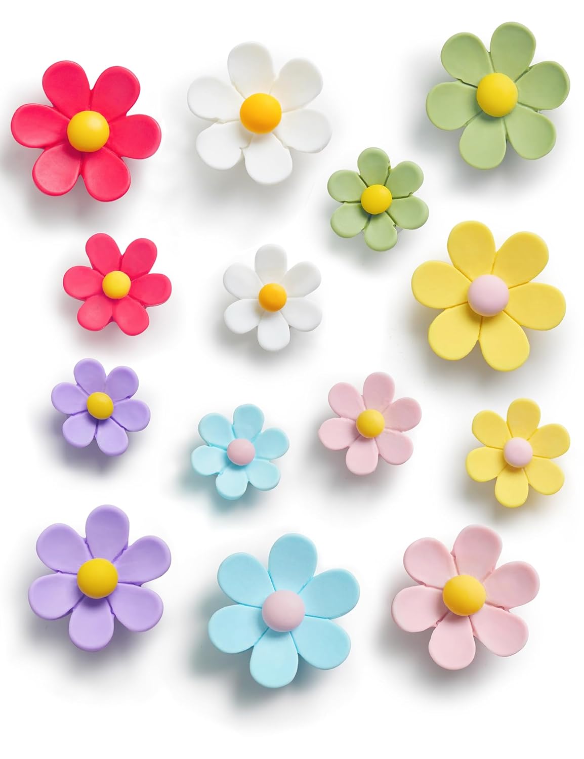 HASTHIP® Cute Refrigerator Magnets Colorful Decorative Magnets Funny Flower for Office Kitchen Locker 15PCS (Small*5+middle*5+Large*5)