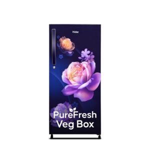 Haier 190L 2 Star Direct Cool Single Door Refrigerator | Large Veg Box|Fast Ice Making | Longer Cooling Retention | Easy Clean Back (HED-202MN-P, Marine Noisette)