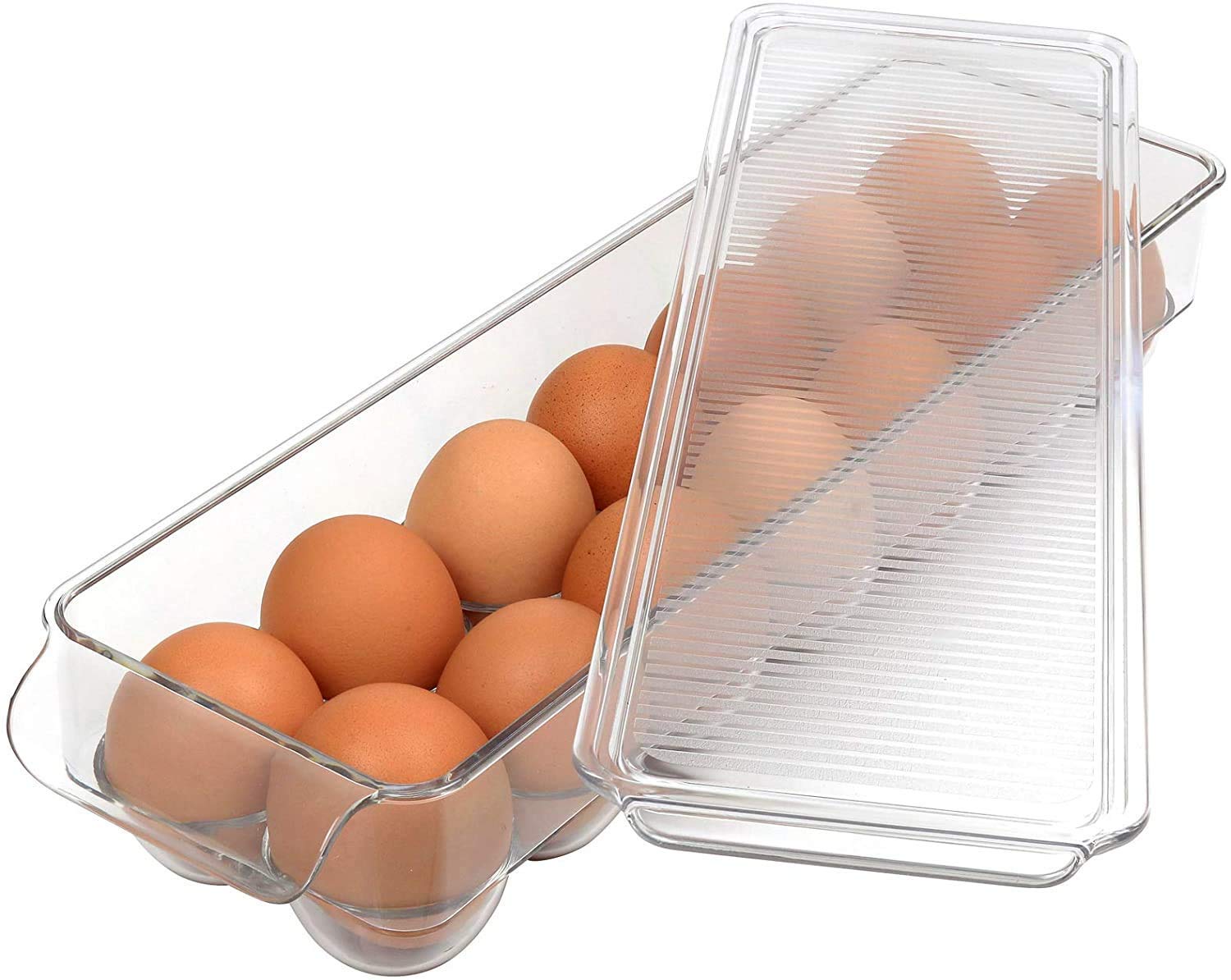 INKULTURE Acrylic Egg RectangularStorage Box Or Egg Trays For Refrigerator With Lid & Handles Egg Tray Box For 14 Egg, Clear, Unbreakable INKULTURE Acrylic Egg RectangularStorage Box Or Egg Trays For Refrigerator With Lid & Handles Egg Tray Box For 14 Egg, Clear, Unbreakable
