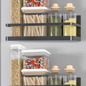 KESI ORNAMENTS Magnetic Spice Rack For Refrigerator Magnetic Shelf For Organization And Storage Durable Fridge Spice Rack Organizer Shelf Kitchen Organizer Easy To Use Multipurpose stand Black