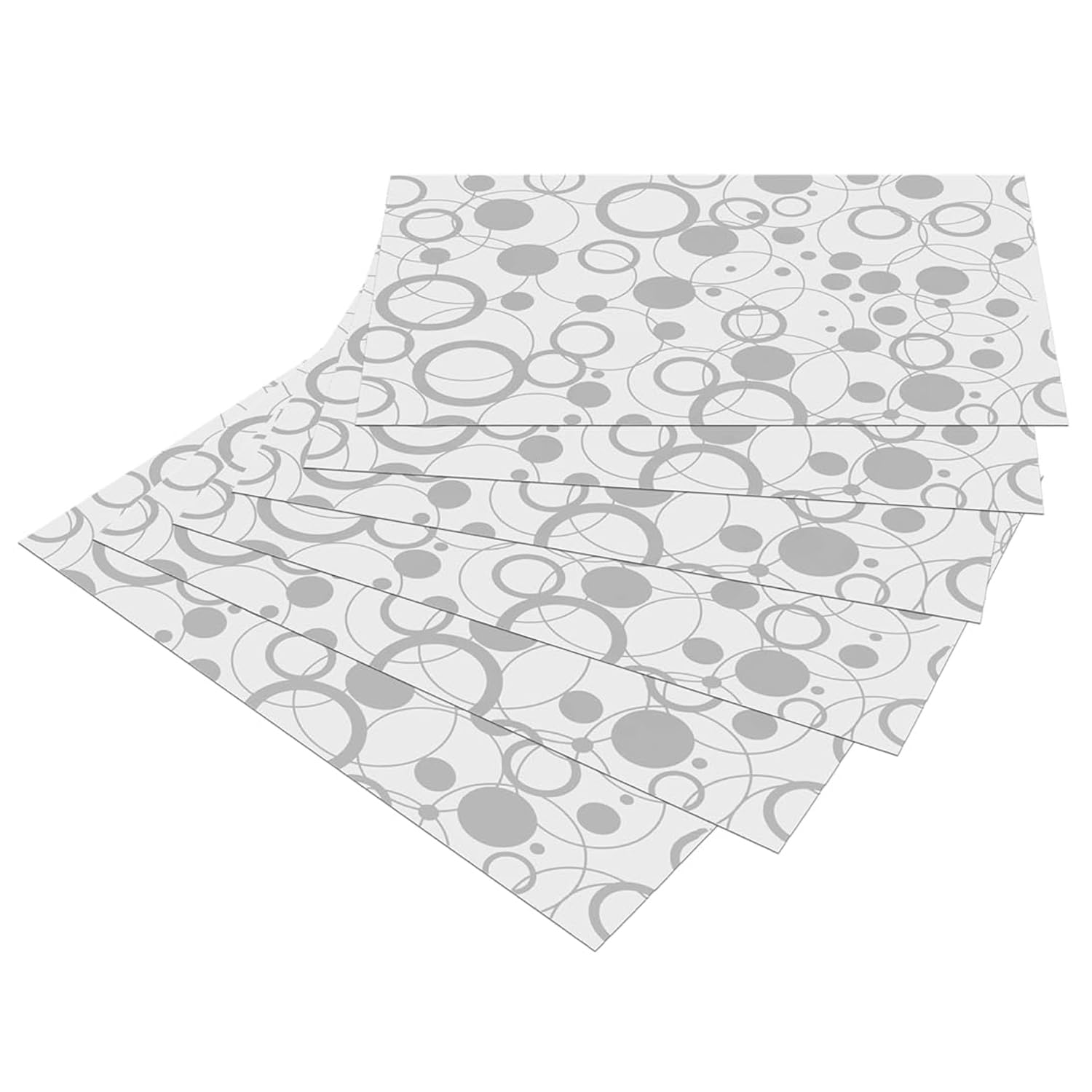 Kuber Industries Circle Design 6 Piece PVC Refrigerator Drawer Mat Set – 48 cm x 33 cm , White Kuber Industries Circle Design 6 Piece PVC Refrigerator Drawer Mat Set – 48 cm x 33 cm , White