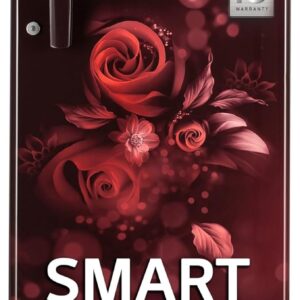LG 185 L, 4 Star, Direct-Cool, Smart Inverter Compressor, Single Door Refrigerator (GL-D199OSEY.ESEZPST, Scarlet Euphoria, Smart Connect, Solar Connect & Base stand with drawer)