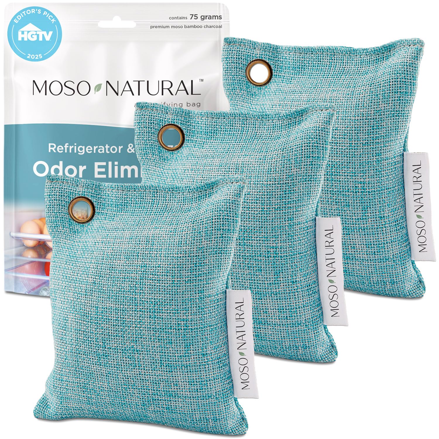 MOSO NATURAL Fridge Deodorizer Air Purifying Bag, Keeps Your Refrigerator and Freezer ; Fresh, Dry and Odor Free For Up To Two Years. 75gm 3-Pack, Long Lasting Charcoal Bags | Lasts up to 2 years! MOSO NATURAL Fridge Deodorizer Air Purifying Bag, Keeps Your Refrigerator and Freezer ; Fresh, Dry and Odor Free For Up To Two Years. 75gm 3-Pack, Long Lasting Charcoal Bags | Lasts up to 2 years!