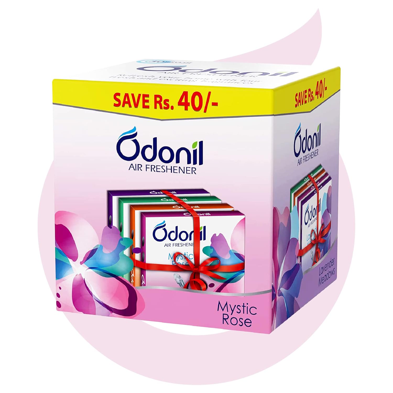 Odonil Bathroom Air Freshener Blocks Mixed Fragrances – 192g (48g*4) | Mixed Fragrances: Jamine, Lavender, Orchid, Rose| Long Lasting Fragrance Odonil Bathroom Air Freshener Blocks Mixed Fragrances – 192g (48g*4) | Mixed Fragrances: Jamine, Lavender, Orchid, Rose| Long Lasting Fragrance