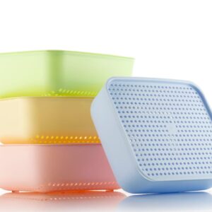 Plastic Basket for Storage with Lid Multipurpose Organizer Box for Kitchen, Clothes, Toys, Vegetables, Books, Office, Bathroom Storage Box and Organiser Plastic Box for Storage (3 Pcs)