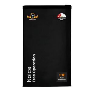 Power Guard Mini Fridge with Direct Cooling Technology | Ideal for Home, Office, Dorm Room | Personal Minibar | Compact Size | Black (91 Liters)