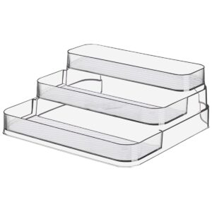 Primeway® Plastic 3 Tier Pantry Kitchen Spice Rack | Cabinet Organizer | Countertop | Bathroom Shelf |Office Desk Organizer | Fridge | Storage |3 Step Rack|26.7×24.8x10cm – Tiered Shelf