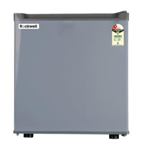 ROCKWELL 47Ltr, 2 Star, Mini Refrigerator with Freezer, 5 Year Warranty, Direct Cool, Ideal for Bedroom, Small Spaces, Hostels, and Offices, Grey