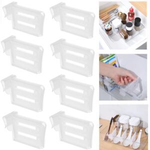 Refrigerator Drawer Organizer, Storage Partition Clips, Fridge Shelf Dividers for Food and Bottle Storage (Pack of 8 Pcs)