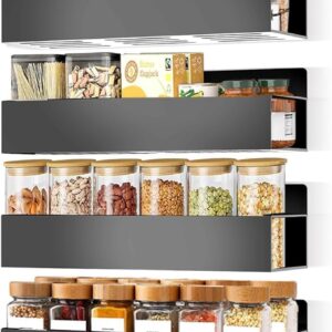Rellon Spice Rack Organizer for Fridge Seasoning Organizer for Kitchen storage Metal Spice Organiser with Screw or Adhesive Hanging For Kitchen Bathroom,Cosmetic Organizer Masala Stand (PACK OF 6)