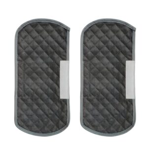 SA Handlooms Fridge/Refrigerator Door Handle Cover Box Design Cover,Set of 2,6×12 Inch-Grey