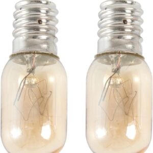 SUPER SHINE E14 Fridge Freezer Light Bulb, 10W, Yellow, Pack of 2 mini size