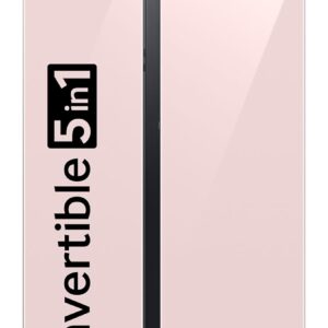 Samsung 653 L, 3 Star, Bespoke AI, Glass Door, Frost Free, Double Door, Convertible 5-in-1 Digital Inverter, Side By Side Smart Refrigerator with Auto Open Door (RS76CB81A3P0HL, Clean Pink)