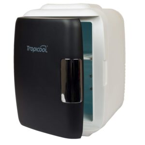 Tropicool Thermoelectric PortaChill, 5Litre Portable Electric Car Minifridge, Cooler & Warmer for Car & Home, Cosmetics,Beverages. Black Color. 1 year Warranty.