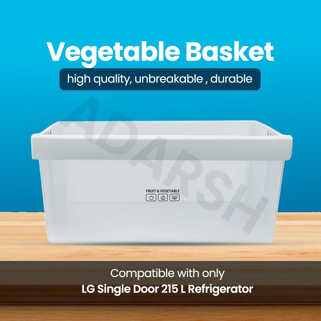 Vegetable Box Basket Compatible with only LG Single Door 215 L Refrigerator (Part Code 3390JF1023) | Unbreakable Transparent Fridge Drawer Vegetable Box Basket Compatible with only LG Single Door 215 L Refrigerator (Part Code 3390JF1023) | Unbreakable Transparent Fridge Drawer