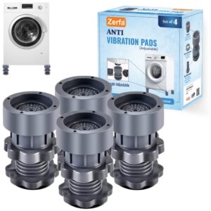 Washing Machine Vibration Pads, Floor Trays, Refrigerator Stand, Washing Machine Stand,Height Adjustment Feet for Refrigerators, Fridge Stands with Anti-Slip Rubber (4 Pcs Set)