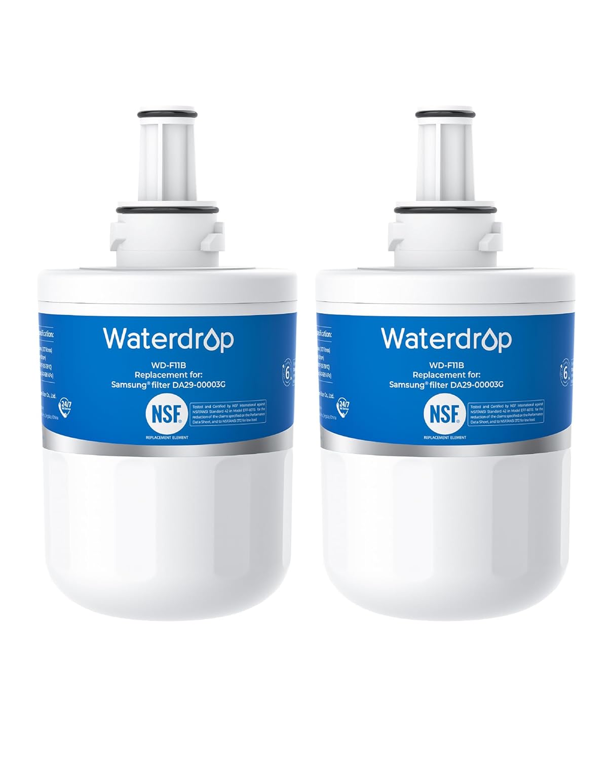 Waterdrop NSF 53&42 Certified DA29-00003G Replacement Refrigerator Water Filter, Compatible with Samsung DA29-00003G, Aqua-Pure Plus DA29-00003B, HAFCU1, DA29-00003A, Advanced, 2 Pack Waterdrop NSF 53&42 Certified DA29-00003G Replacement Refrigerator Water Filter, Compatible with Samsung DA29-00003G, Aqua-Pure Plus DA29-00003B, HAFCU1, DA29-00003A, Advanced, 2 Pack