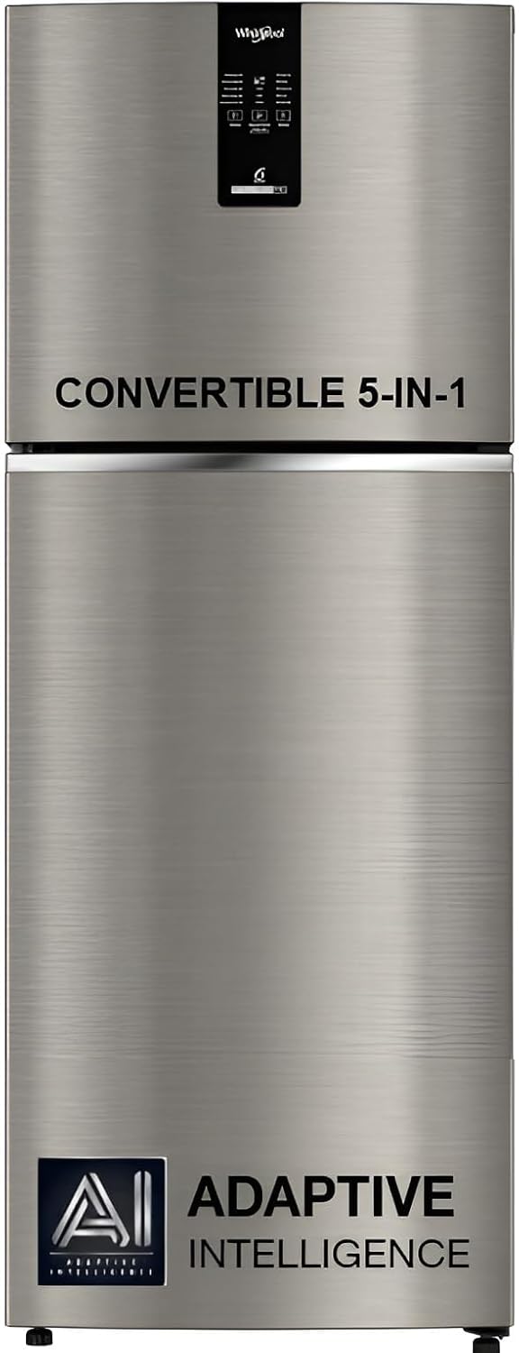 Whirlpool 327 L 3 Star Convertible Frost Free inverter Double Door Refrigerator (IF INV 375 ILLUSIA STEEL(3S) CONV-TL) Whirlpool 327 L 3 Star Convertible Frost Free inverter Double Door Refrigerator (IF INV 375 ILLUSIA STEEL(3S) CONV-TL)