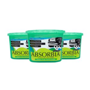 Absorbia Moisture Absorber & Odour Buster with Activated Charcoal |Family Pack of 3 (300 gms X 3 Boxes) |Absorption Capacity 600ml Each Box |for Wardrobe etc |Fights Against Mould & Musty smells…