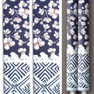 Aj Creations Unique Multipurpose 11″x6″ Cotton 3 Layer Handle Cover for Fridge, Microwave, Oven, Door –Soft & Washable Handle Protector for Single/Double Door Suitable for All Brands–Blue-Pack of 2