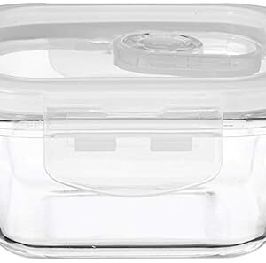 Amazon Brand – Solimo Airtight Borosilicate Glass Container Set (Transparent,3 Pieces, 350 ml)