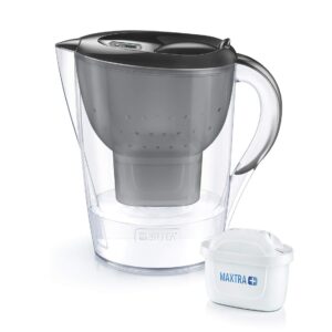 BRITA Marella XL German Made Water Filter Jug 3.5 L Grey | Powerful Filtration with MicroFlow Technology | Activated Micro Carbon Pearls for Fresh and Enriched Taste of Water