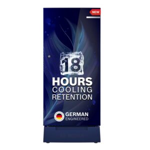 Bosch 187 L, 3 Star, Single Door Refrigerator with Industry’s largest base drawer, vegetable box* & Beverage space (CST18B33PI, Feather Blue) 18 Hr Cooling Retention, 2.5x Cooling, inverter compressor