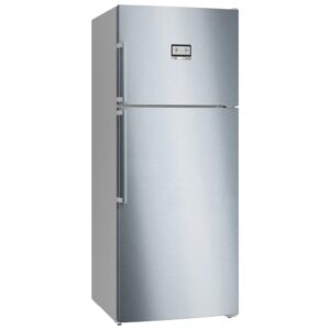 Bosch Series 6 542 L Frost Free Double Door Refrigerator, Freezer on Top, Total No Frost, Brushed Steel Anti-Fingerprint, 186 x 75 cm (KDN76AID0I)