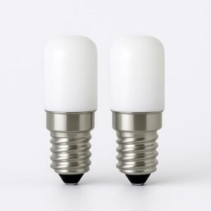 E14 LED Refrigerator Bulb White (Pack of 2) – Mini Screw Base, White Light – Compatible with Refrigerator,Microwave Oven, Sewing Machine, Night Lamps & More | Energy Efficient, 2W, Long Life