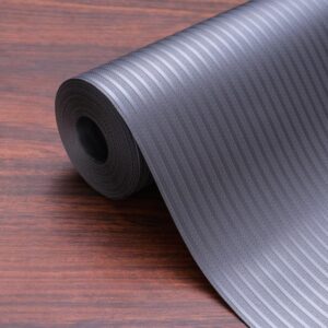 EASYHOME Multipurpose 60cm x 5m Waterproof EVA Lines Anti Slip Mat for Kitchen, Bathroom Cabinet Kitchen Drawer Shelf Liner Sheets Roll, Non-Slip Fridge Mat, Table Mat (60cm x 5 Metres Roll, Grey)