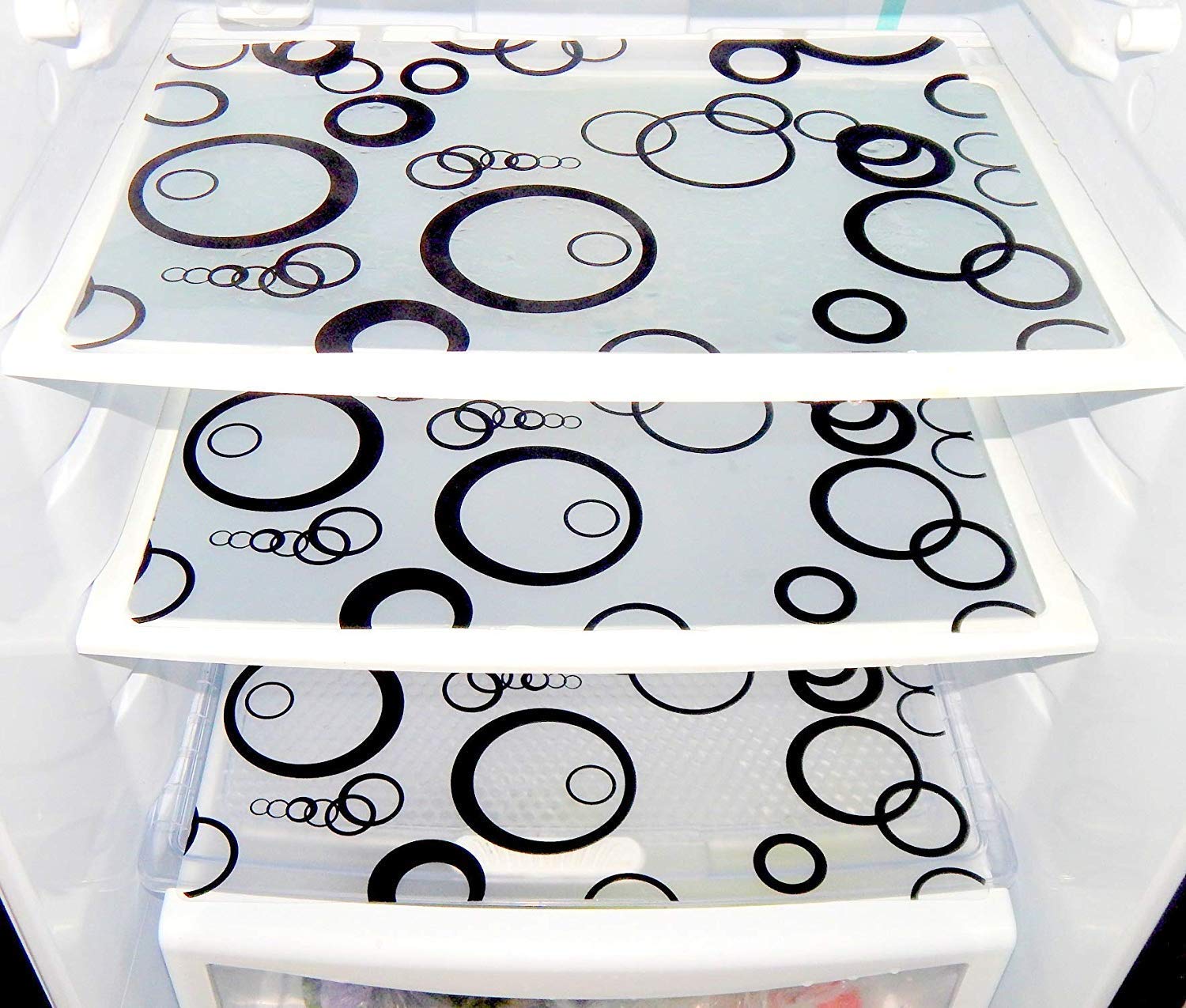 FACTCORE� Refrigerator Drawer Mat/Fridge Mat/Multipurpose Mat Set of 6 Pcs (12 X 17 Inches) (Black Circle) FACTCORE� Refrigerator Drawer Mat/Fridge Mat/Multipurpose Mat Set of 6 Pcs (12 X 17 Inches) (Black Circle)
