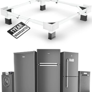 FEDUS Fridge Stand Trolley Without Wheels, Refrigerator Stand, Single Double Door Adjustable Metal Stand Compatible for Bosch, Samsung, Haier, LG, IFB, Whirlpool, Haier, Godrej, Voltas Machine