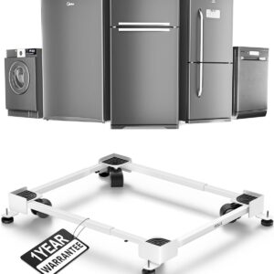 FEDUS Fridge Stand Trolley with Wheels, Refrigerator Stand, Single Double Door Adjustable Metal Stand Compatible for Bosch, Samsung, Haier, LG, IFB, Whirlpool, Haier, Godrej, Voltas Machine
