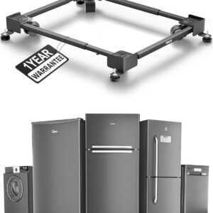 FEDUS Washing Machine Stand Trolley with Wheels Adjustable Metal Stand Compatible for Front Load Top Load Fully-Automatic 5,6.5,7, 8 kg Bosch,Samsung,LG,IFB,Whirlpool,Haier,Godrej, Voltas Machine
