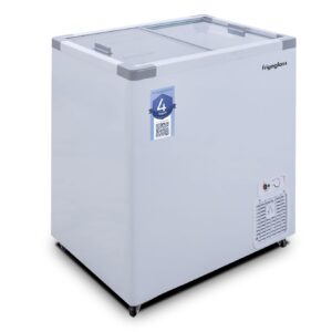 Frigoglass glass top 225L freezer; Double door, Sliding; With 4 year comprehensive warranty | ‎FG2D 210 [R290]