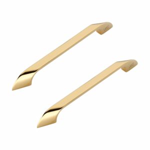 LAPO 2 Piece Cabinet Drawer Handles for Kitchen, 9 Inch Wardrobe Handle, Pull Handles for Pooja Mandir, Cupboard, Almirah (224mm, PVD Gold Finish, 3 Years Warranty) Twist