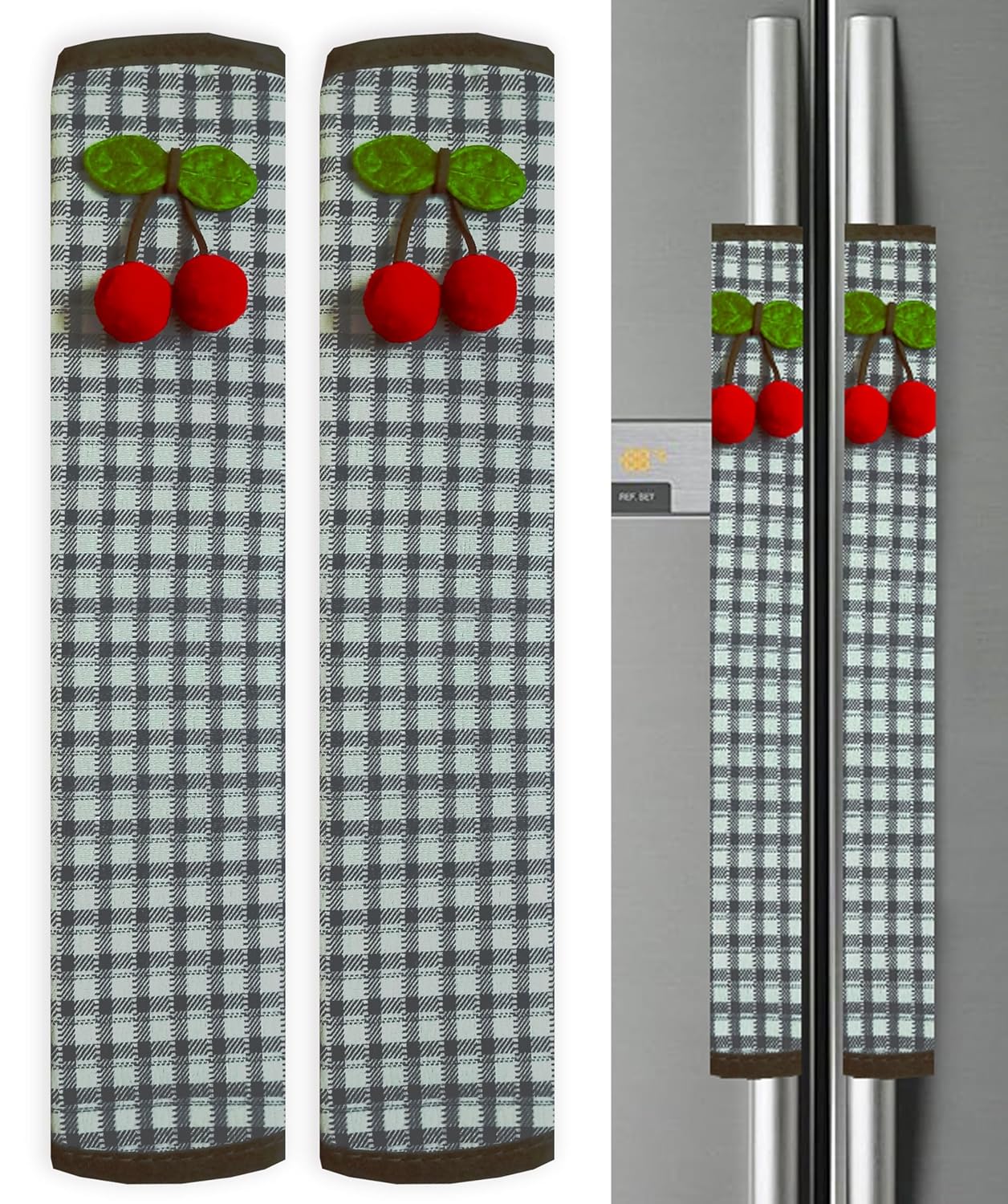 Multipurpose Cotton Fridge Handle Cover for Refrigerator/Oven Used for All Brands Single Door,Double Door Safe and Shock Proof with Dirt Free (1 Pair) Multipurpose Cotton Fridge Handle Cover for Refrigerator/Oven Used for All Brands Single Door,Double Door Safe and Shock Proof with Dirt Free (1 Pair)