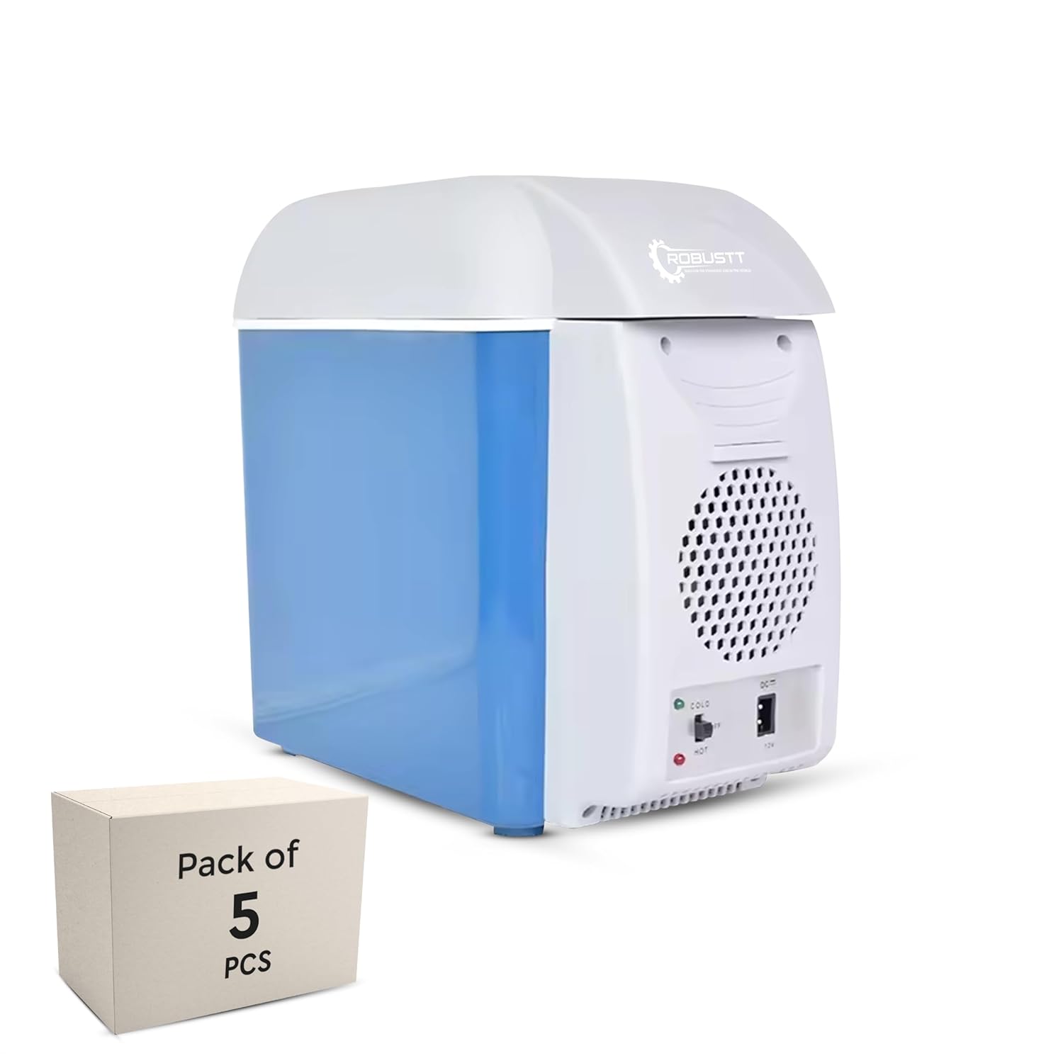 Robustt Mini Refrigerator – Compact and Portable with 7.5-Liter Capacity, Food Grade, Low Noise, and Thickened Inner Liner, Suitable for Car Use (Pack of 5) Robustt Mini Refrigerator – Compact and Portable with 7.5-Liter Capacity, Food Grade, Low Noise, and Thickened Inner Liner, Suitable for Car Use (Pack of 5)