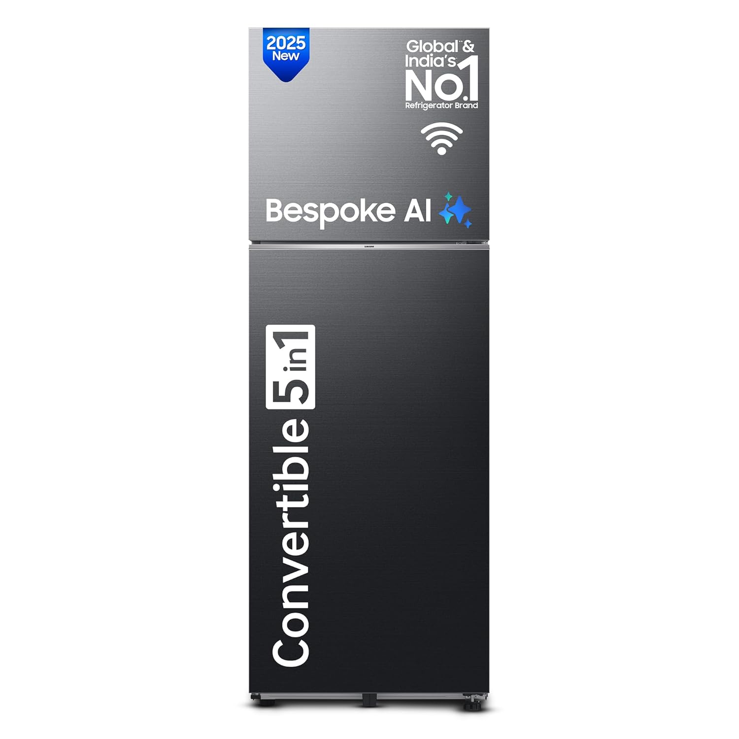 Samsung 350 L, 2 Star, Convertible 5-in-1, Digital Inverter, Frost Free Double Door, WiFi Enabled Bespoke AI Refrigerator (RT38DG5A2BBXHL, Luxe Black, Black) Samsung 350 L, 2 Star, Convertible 5-in-1, Digital Inverter, Frost Free Double Door, WiFi Enabled Bespoke AI Refrigerator (RT38DG5A2BBXHL, Luxe Black, Black)